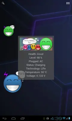 Smiley Battery Pro android App screenshot 1